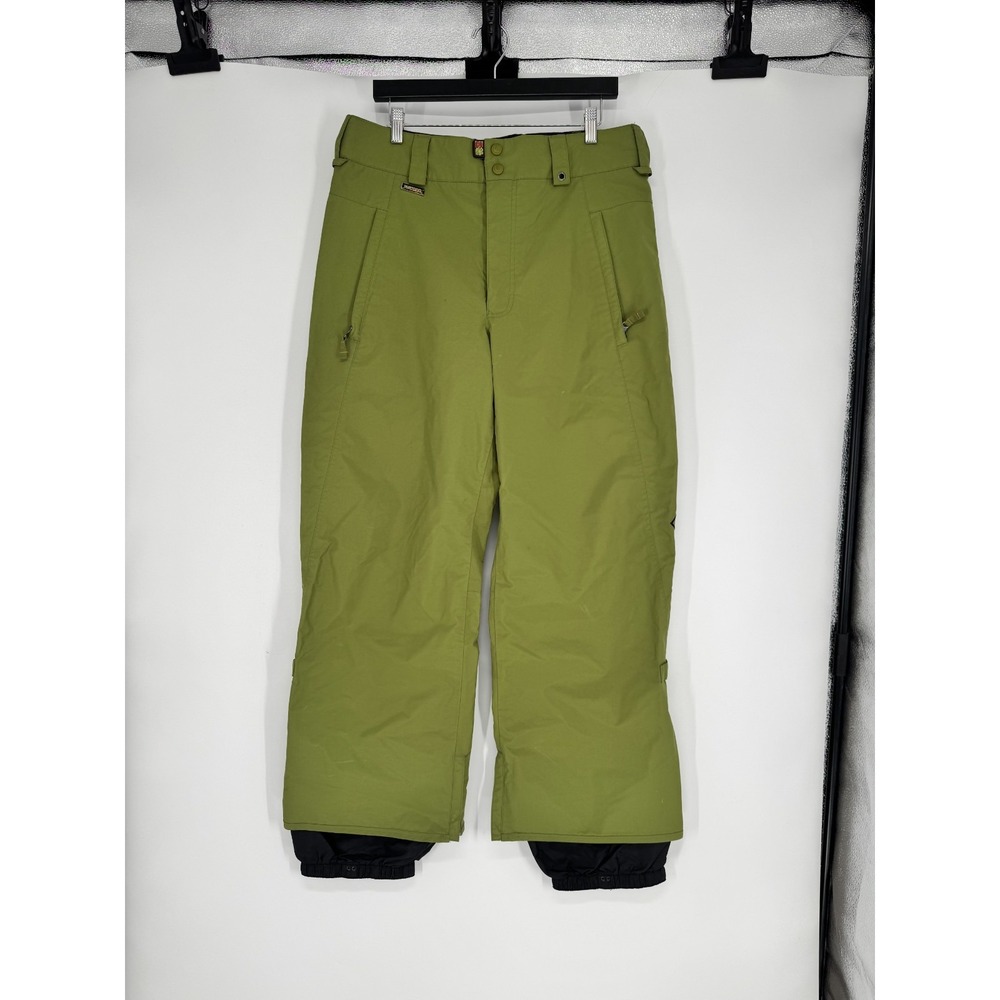 Burton Snowboard Ski Pants Insulated Snow Winter Baggy Mens Medium Olive Green
